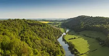 view over the cotswold valley